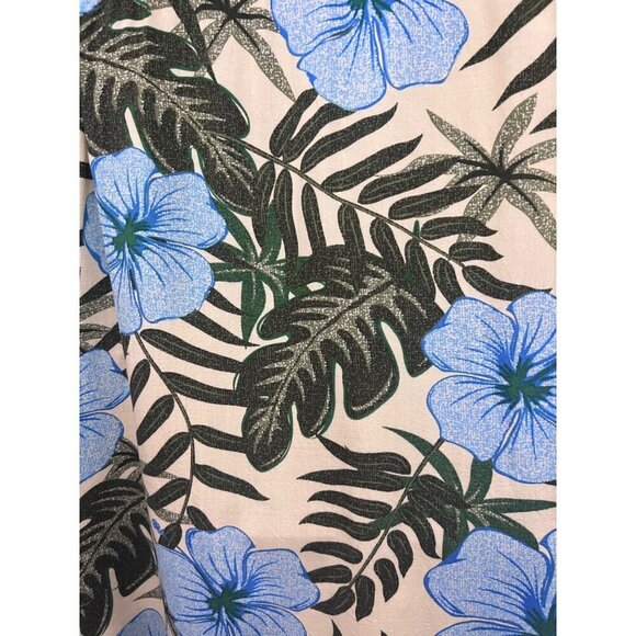 Mens Vintage Yellow Floral Hawaiian Aloha All Over Print Button Shirt 2XL Pocket - Picture 5 of 6